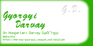 gyorgyi darvay business card